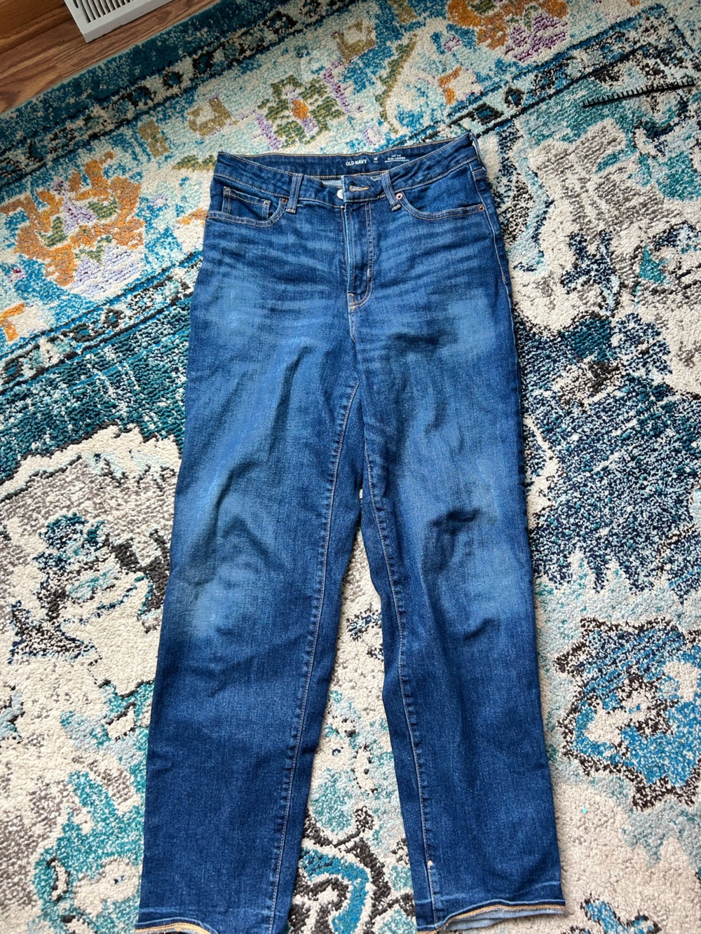 Old Navy Women's Dark Blue Wide Leg Jeans